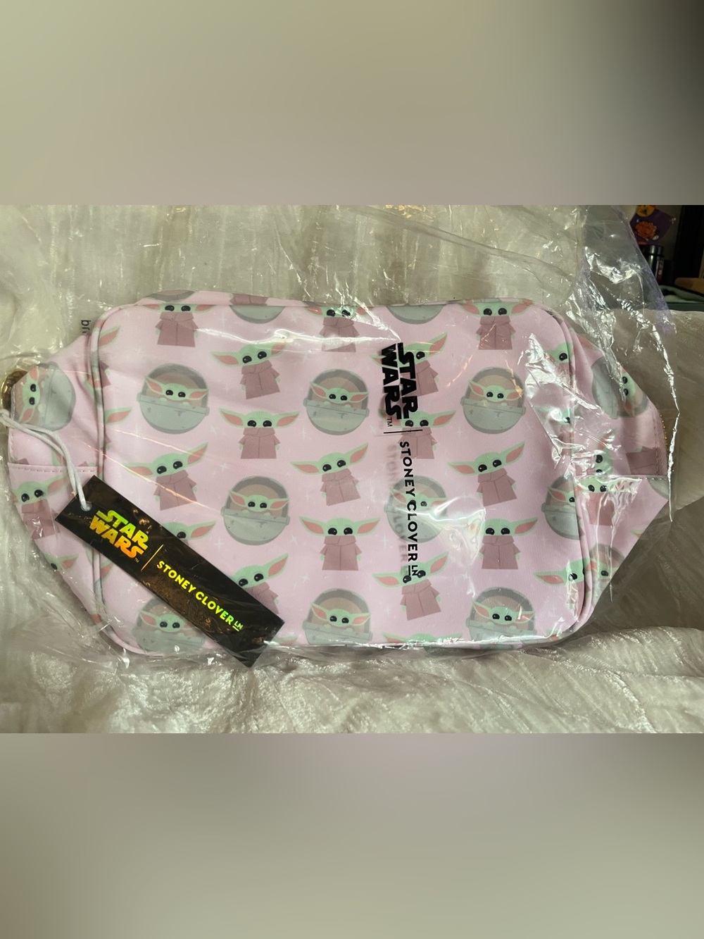 NWT Stoney Clover Lane x Star Wars “Go with Grogu” Large Pouch
